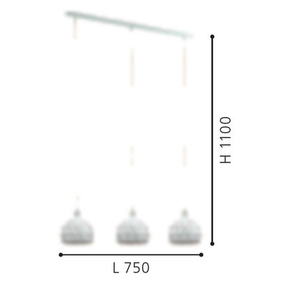 Eglo Roccaforte Pendul 3x40W, alb