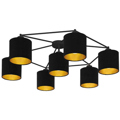Eglo Staiti Lustra 7x40W, negru/auriu