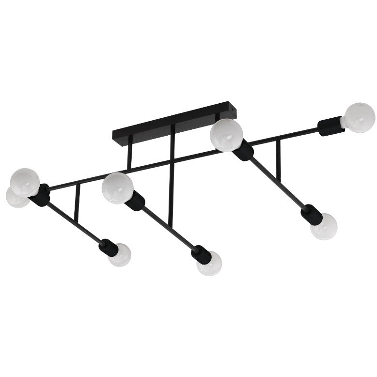 Eglo Belsiana Plafoniera cu spoturi 8x40W, negru