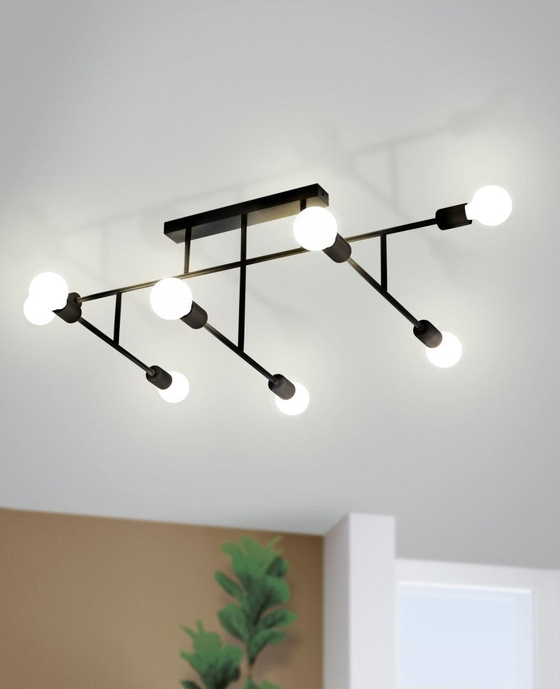 Eglo Belsiana Plafoniera cu spoturi 8x40W, negru