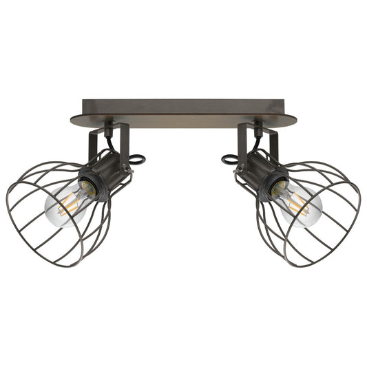 Eglo Sambatello Plafoniera cu spoturi 2x40W, gri/maro