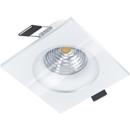 Eglo Salabate Spot incastrat patrat 1x6W, lumina calda, alb