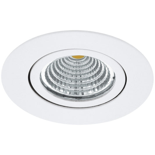Eglo Saliceto Spot incastrat rotund 1x6W, orientabil, lumina calda, alb