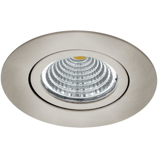 Eglo Saliceto Spot incastrat rotund 1x6W, orientabil, lumina calda, nichel mat