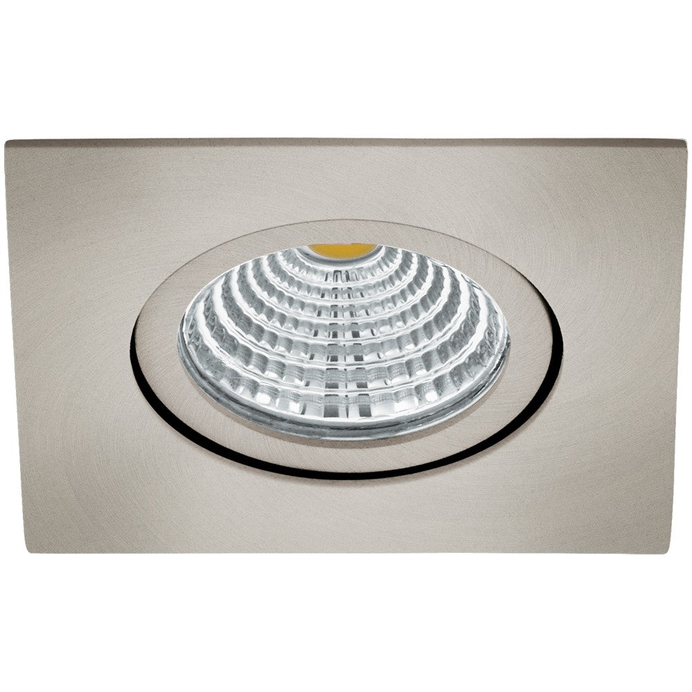 Eglo Saliceto Spot incastrat patrat 1x6W, orientabil, lumina calda, nichel mat