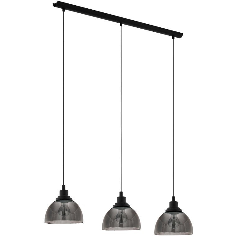 Eglo Beleser Pendul 3x60W, negru/transparent