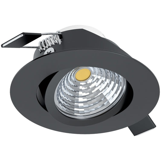 Eglo Saliceto Spot incastrat rotund 1x6W, orientabil, negru
