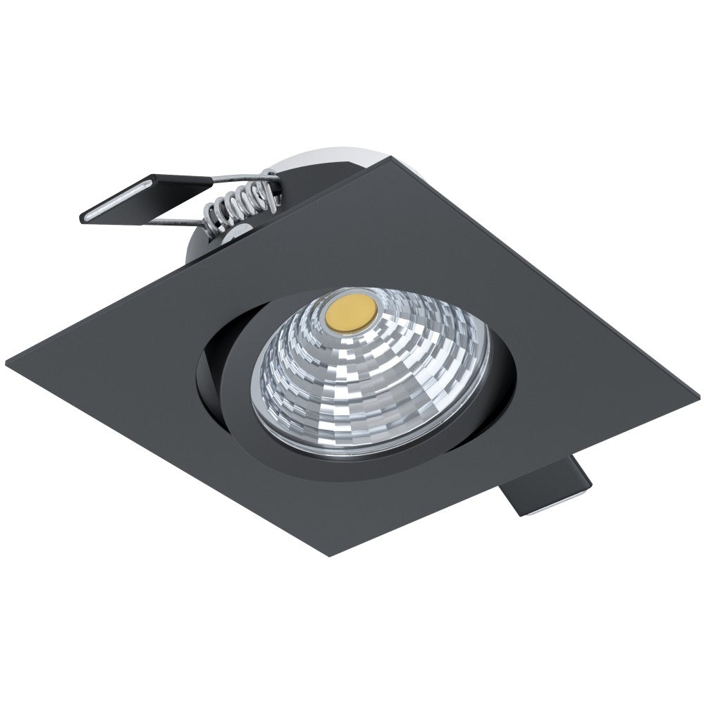 Eglo Saliceto Spot incastrat patrat 1x6W, negru