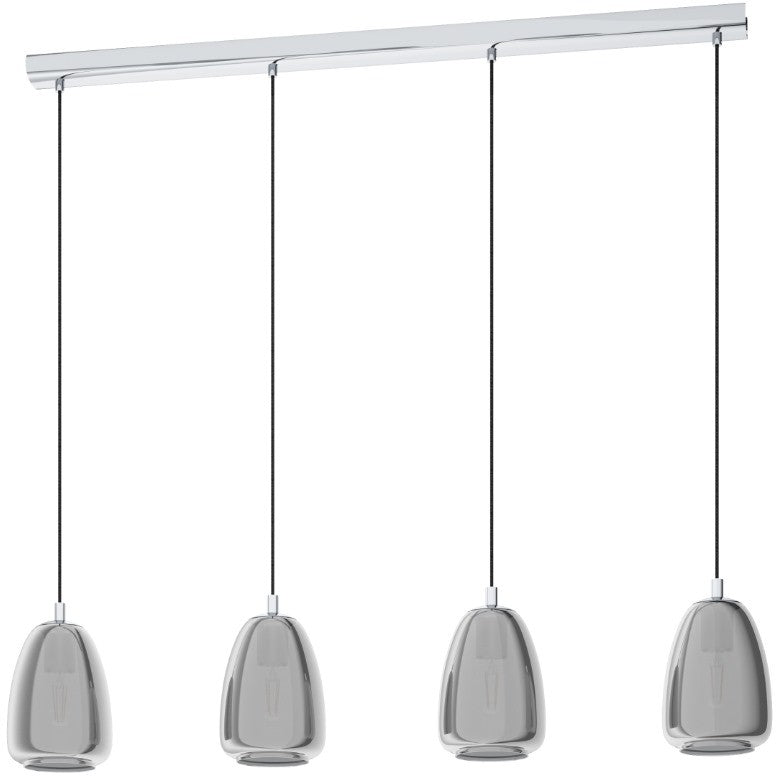 Eglo Alobrase Pendul 4x40W, negru/transparent