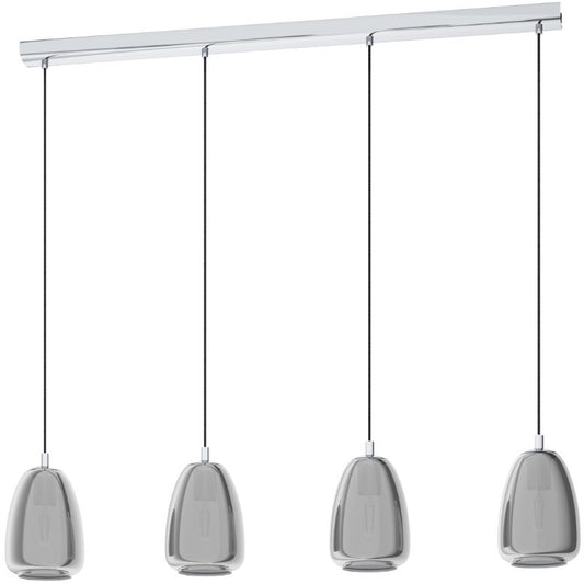 Eglo Alobrase Pendul 4x40W, negru/transparent