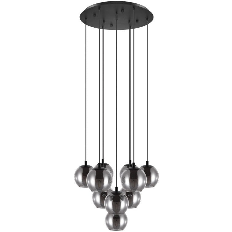 Eglo Ariscani Lustra 10x40W, negru/transparent
