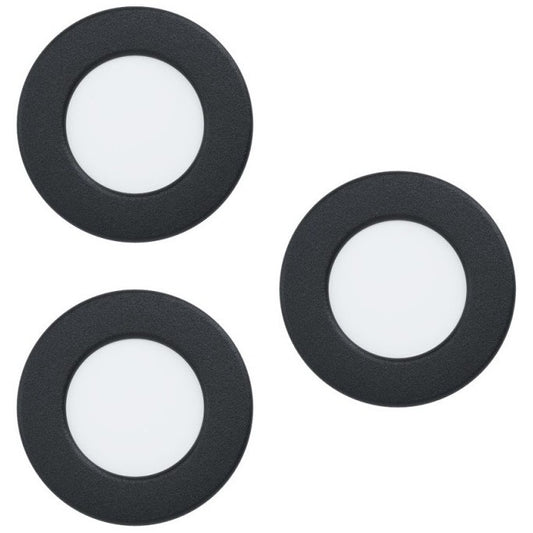 Eglo Fueva 5 Spot rotund incastrat 3x2.7W, IP20 negru