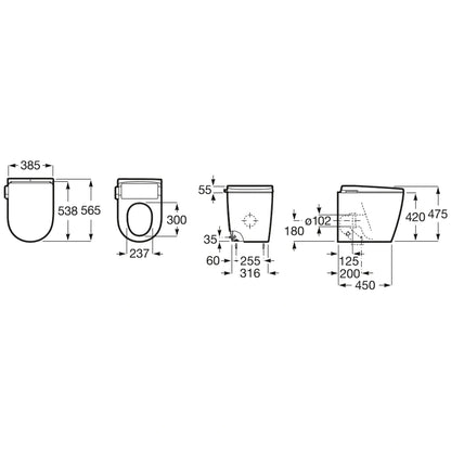 Desen tehnic Roca A80336MS0H technical drawing