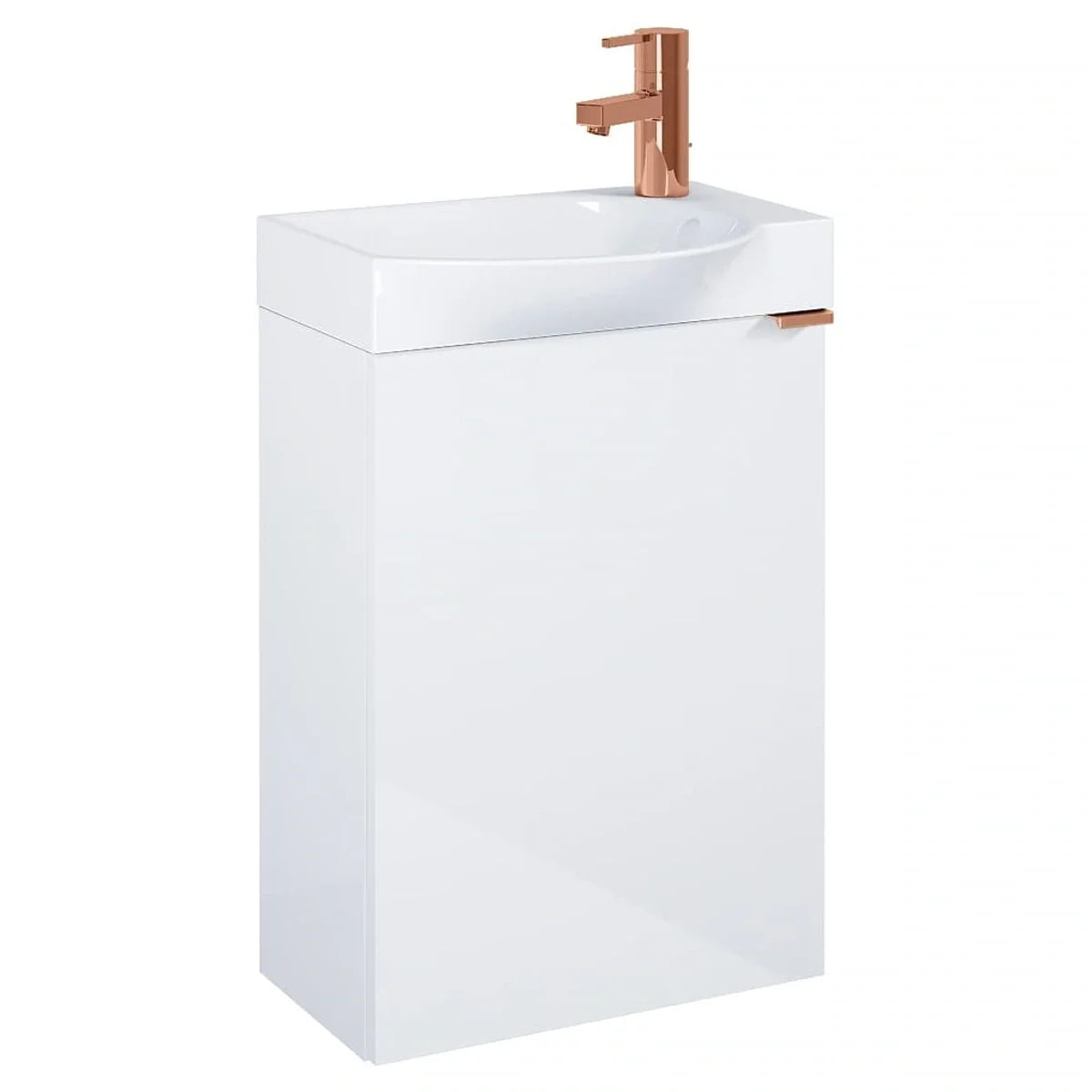 Set mobilier baie Roca Micro Plus, alb lucios, A852444806