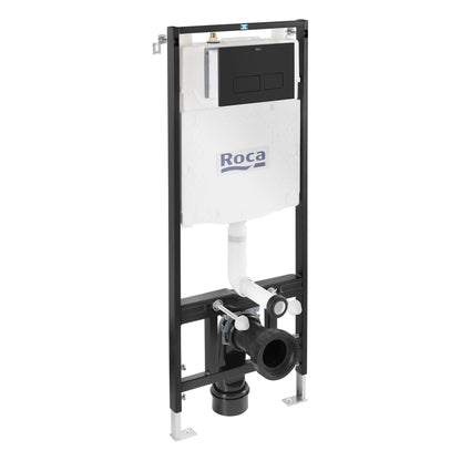 Roca AC4 clapeta de actionare WC dual-flush negru mat - imagine ambient