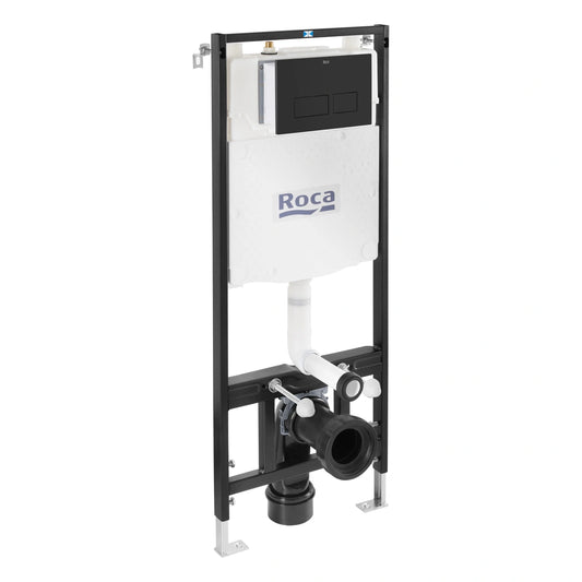 Roca AC4 clapeta de actionare WC dual-flush negru mat - imagine ambient