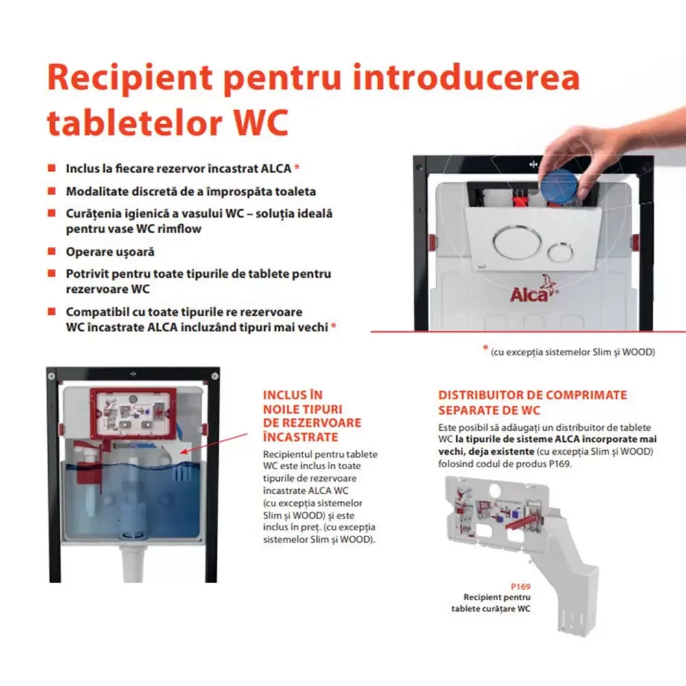 Alcadrain AM101/1120 Rezervor incastrat WC cu cadru, H112 cm pentru instalari uscate