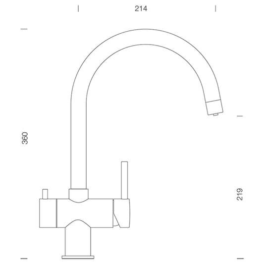Schock Ares Baterie bucatarie cu optiune de filtrare inox, (inox)