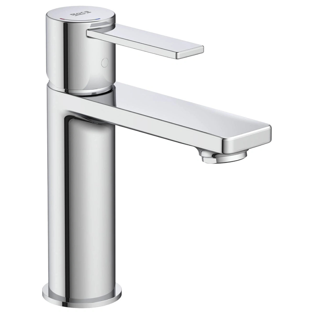 Baterie chiuveta baie Roca Targa, Cold Start H16 cm, fara ventil, crom