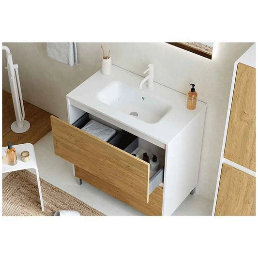 Lavoar baie incastrat Fluminia 80x46 cm - ambient