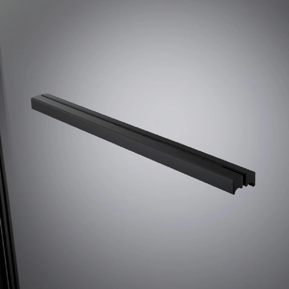 Cabina dus patrata cu usa glisanta Radaway Alienta Black SD II 100x80 cm, profil negru