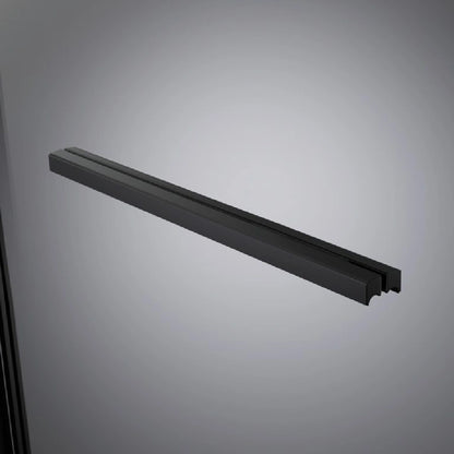 Cabina dus patrata cu usa glisanta Radaway Alienta Black SD II 100x80 cm, profil negru