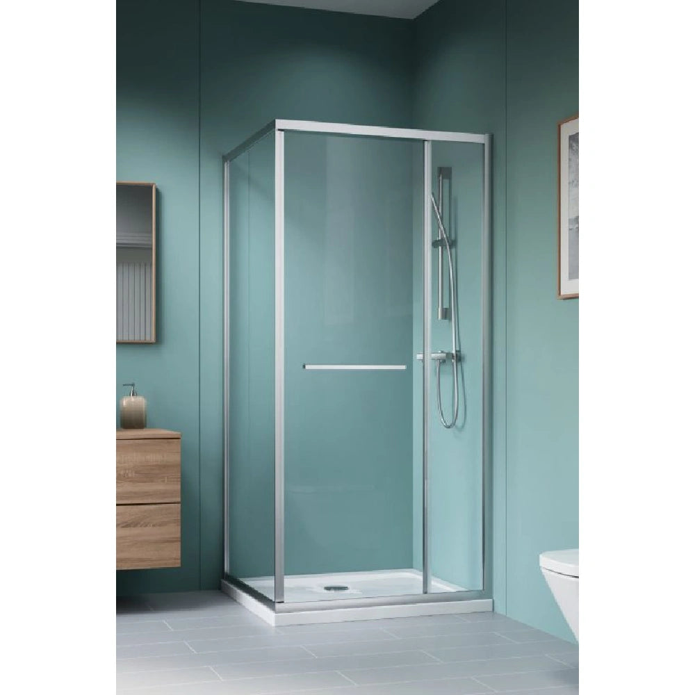 Cabina dus patrata cu usa glisanta Radaway Alienta SD II 100x80 cm, profil crom