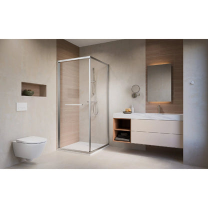 Cabina dus patrata cu usa glisanta Radaway Alienta SD I 90x90 cm, profil crom
