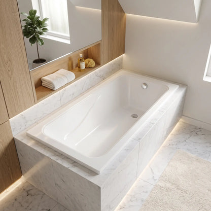 Cada baie dreptunghiulara Belform Gem acril 160x70 cm