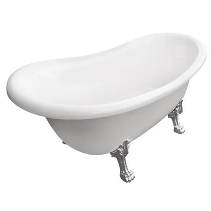Cada freestanding ovala Besco Otylia acril 170x76 cm, picioare crom