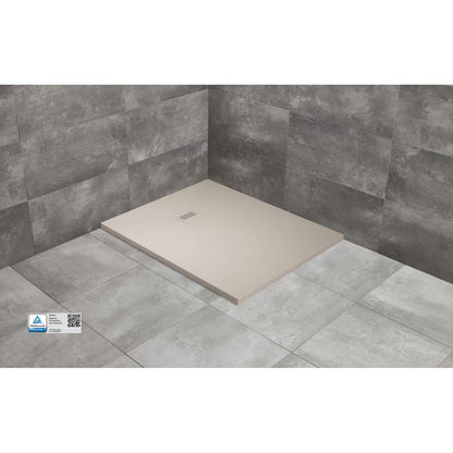 Cadita dus dreptunghiulara compozit Radaway Kyntos F 120x80 cm, bej (cashmere)