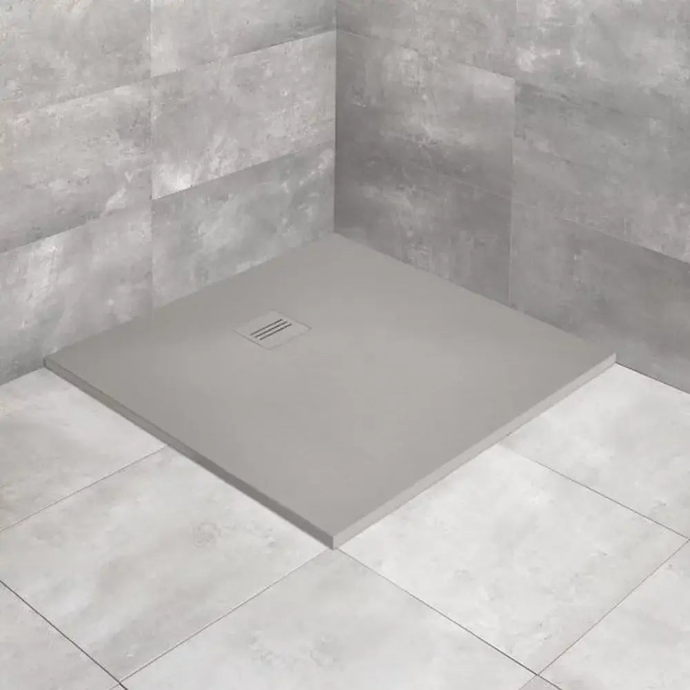 Cadita dus patrata compozit Radaway Kyntos C 100x100 cm, gri (cemento)