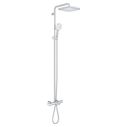 Coloana dus cu baterie si termostat Grohe Tempesta Cosmopolitan System 250 Cube cu pipa cada