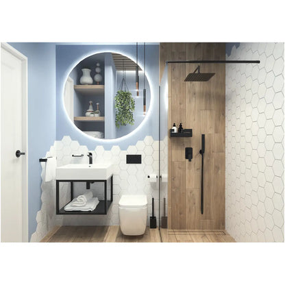 Deante Masca lavoar baie suspendata din otel 50x50xH41 cm, negru mat