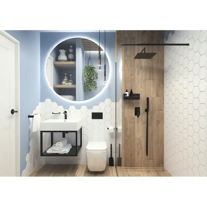 Deante Masca lavoar baie suspendata din otel 60x50xH41 cm, negru mat
