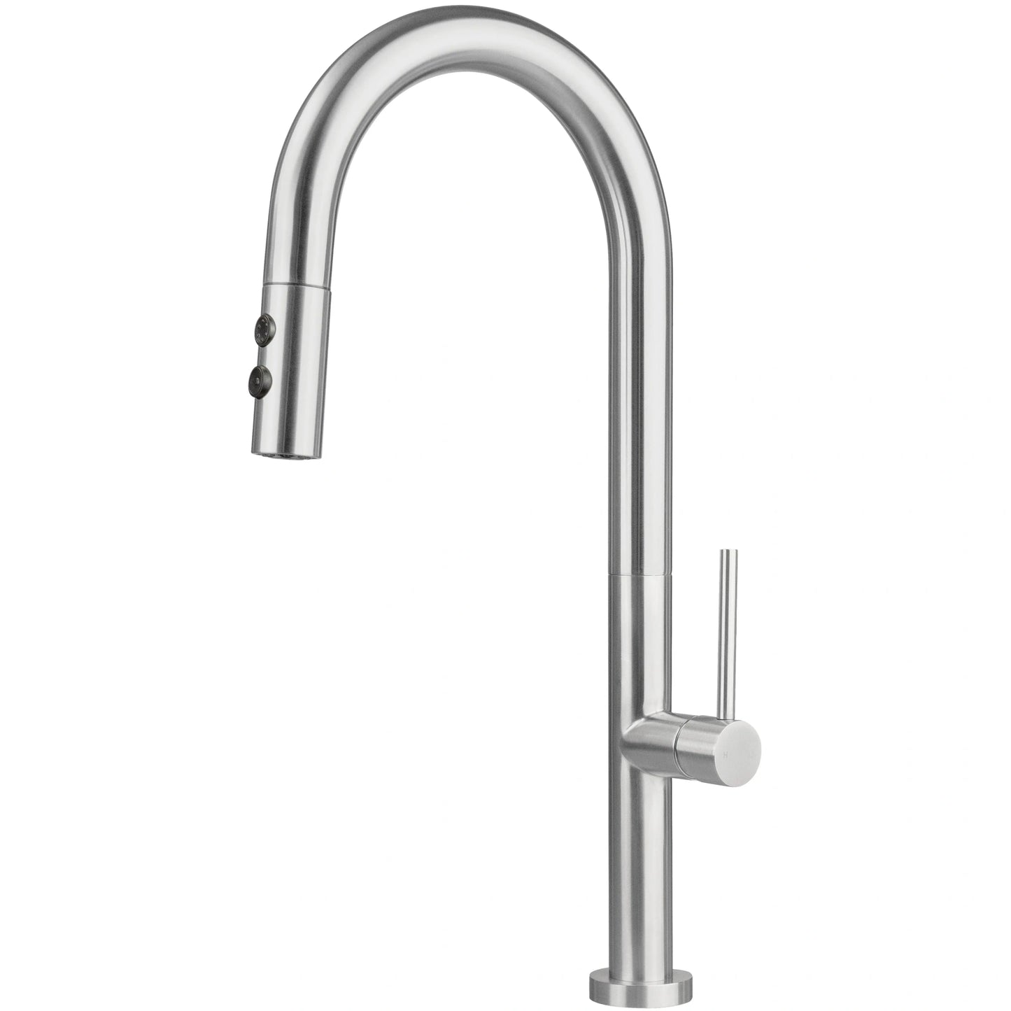 Deante Olfato Baterie chiuveta bucatarie monocomanda cu dus extractibil 2 functii, inox periat