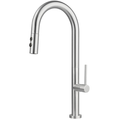 Deante Olfato Baterie chiuveta bucatarie monocomanda cu dus extractibil 2 functii, inox periat