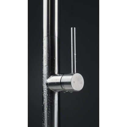 Deante Olfato Baterie chiuveta bucatarie monocomanda cu dus extractibil 2 functii, inox periat