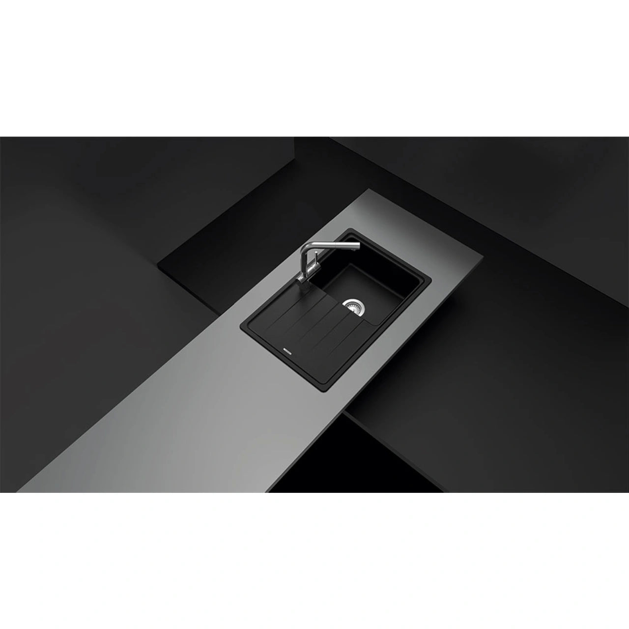 Schock Element D-100S Chiuveta bucatarie granit Cristalite 78x50 cm, negru (nero)