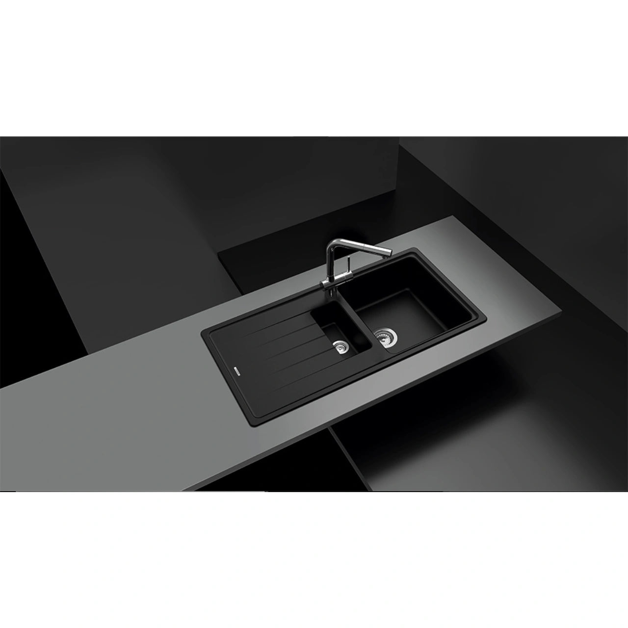 Schock Element D-150 Chiuveta bucatarie granit Cristalite 100x50 cm, negru (nero)