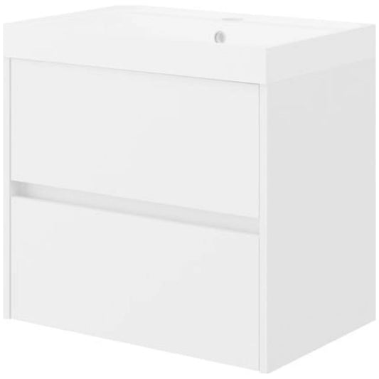 Set mobilier baie (masca cu 2 sertare si lavoar) Fluminia Fiori 60x40xH53 cm, alb lucios