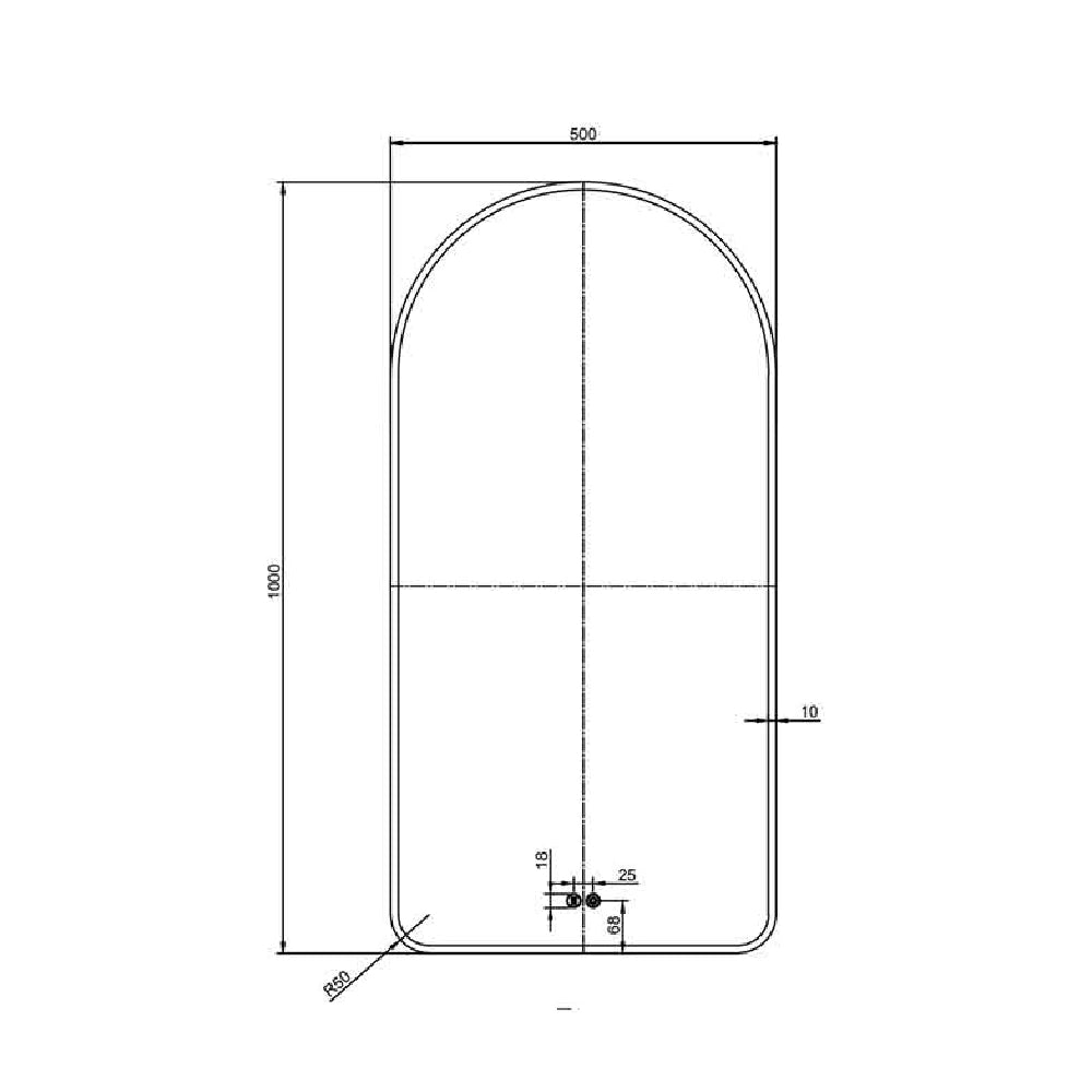Fluminia Gaudi Oglinda cu iluminare LED si dezaburire 50xH100 cm, rama bronz