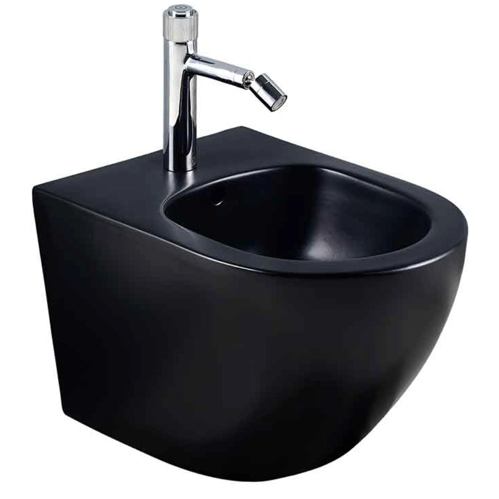 Fluminia Ricci Bideu suspendat 36x49 cm, negru mat