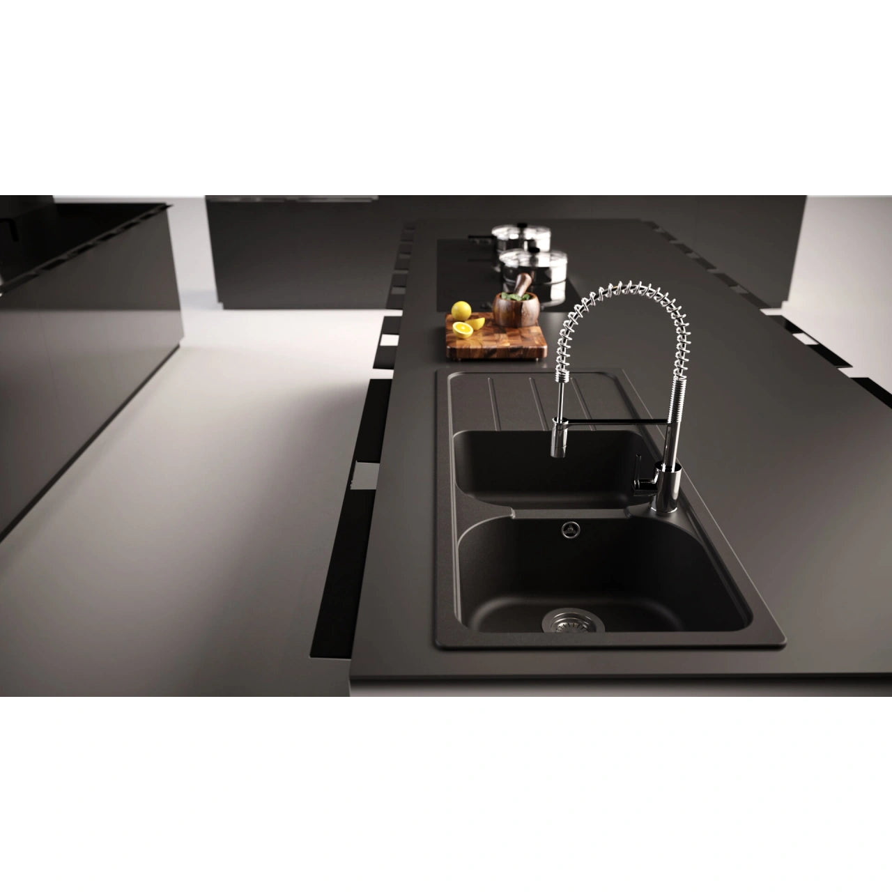 Schock Formhaus D-200 Chiuveta bucatarie granit Cristalite 116x50 cm, negru (nero)