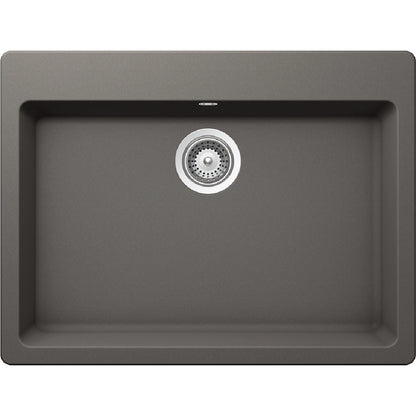 Schock Galaxy N-100L Chiuveta bucatarie granit Cristadur 70x53 cm, gri (silverstone)