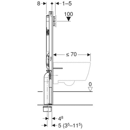 Geberit Duofix Sigma UP720 Rezervor WC cu cadru slim, 8 cm