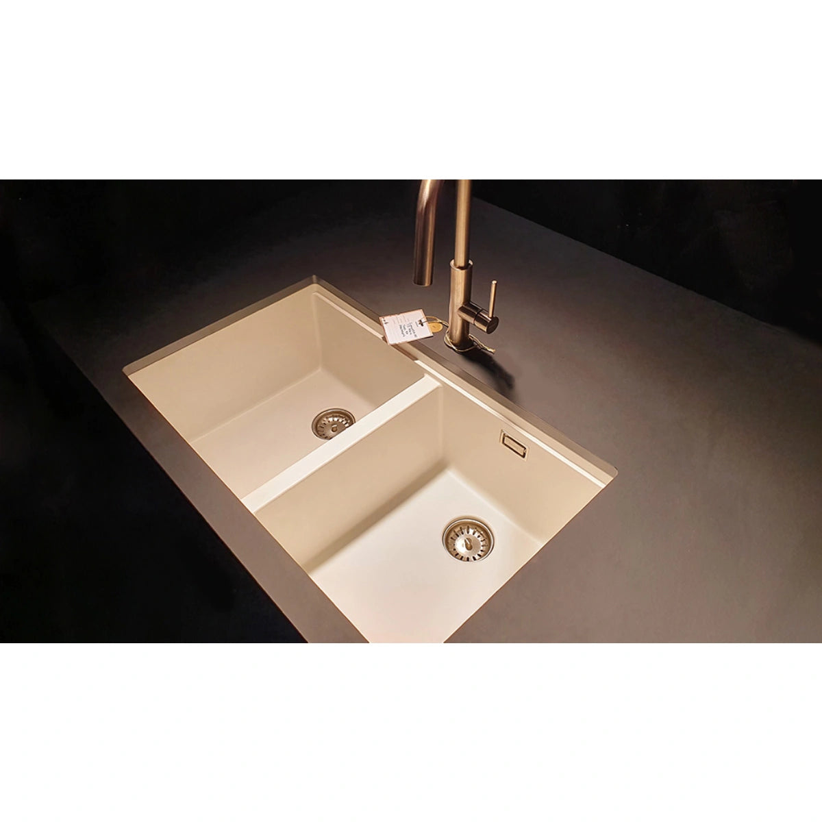 Schock Greenwich N-200 Chiuveta bucatarie granit Cristadur 75x45 cm, alb (polaris)