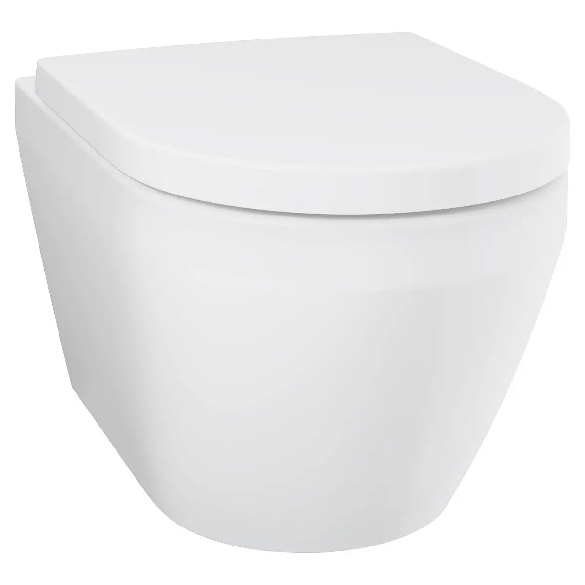 Set Vas WC suspendat cu capac soft-close Grohe Euro Ceramic Rimless Triple Vortex 36x54 cm cu evacuare orizontala