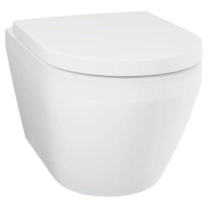 Set Vas WC suspendat cu capac soft-close Grohe Euro Ceramic Rimless Triple Vortex 36x54 cm cu evacuare orizontala