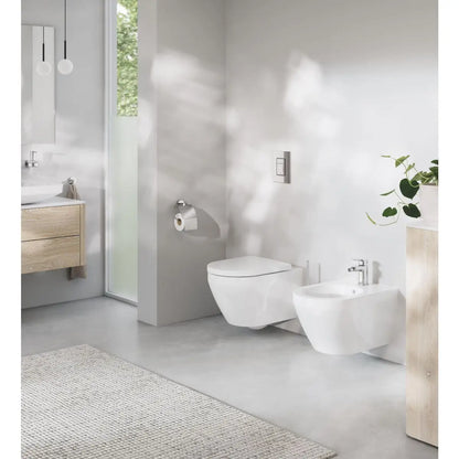 Set Vas WC suspendat cu capac soft-close Grohe Euro Ceramic Rimless Triple Vortex 36x54 cm cu evacuare orizontala